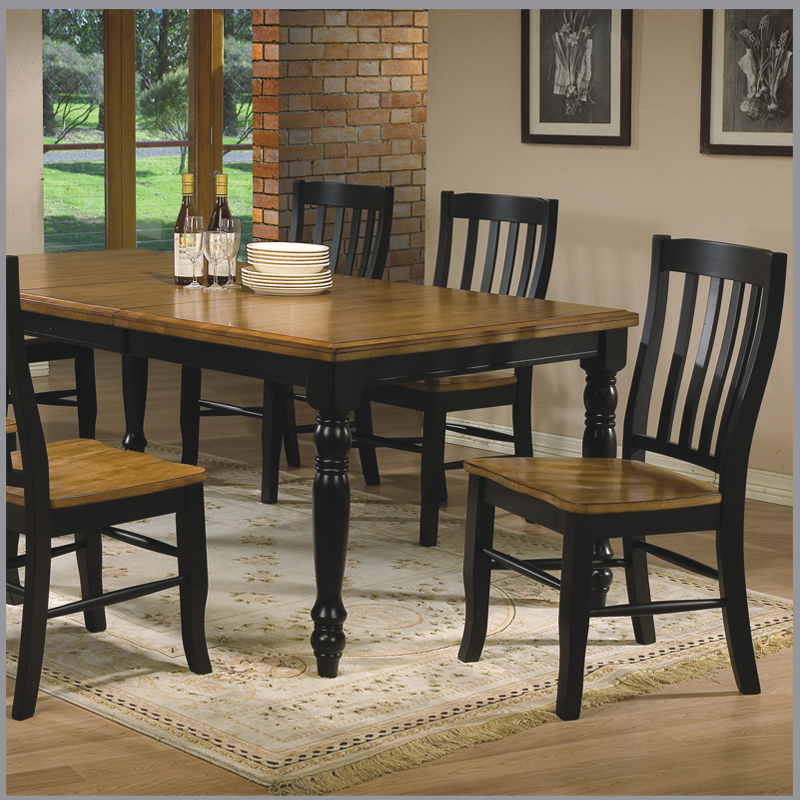 Quails Run 42&#8243; x 60&#8243;Rectangular Leg Table w/1-18&#8243; Leaf