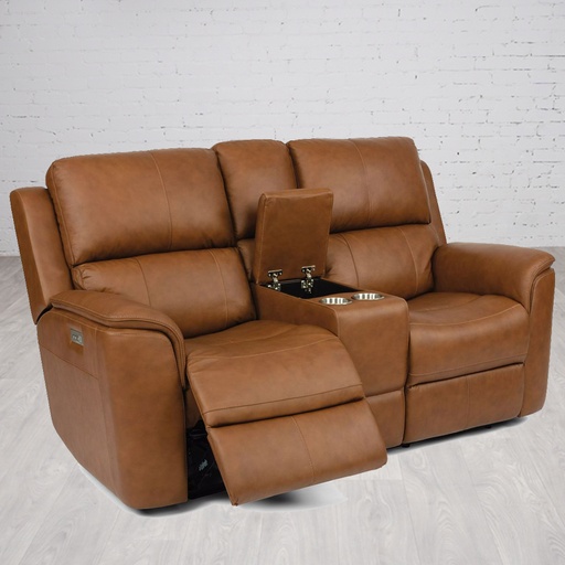 [FURN_8130] Henry Power Reclining Loveseat with Console and Power Headrest and Lumbar